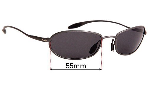 Sunglass Fix Replacement Lenses for Nike Hyperion EV0024  - 55mm Wide 