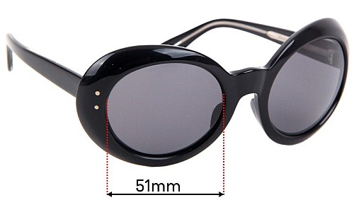 Sunglass Fix Ersatzgläser für Number Nine  Three - 51mm Wide 