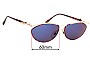 Sunglass Fix Lentes de Repuesto para Paloma Picasso  3829 - 60mm Wide 