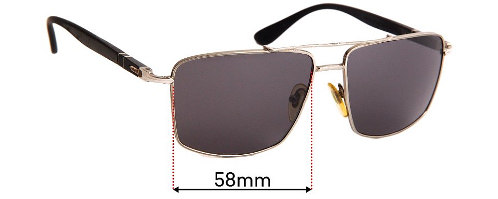 Sunglass Fix Replacement Lenses for Persol 2430-S - 58mm Wide