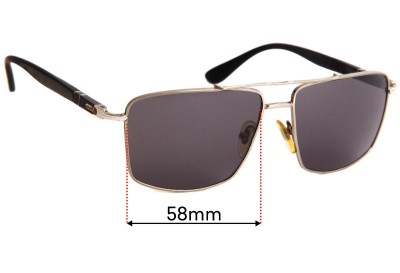 Persol 2430-S Replacement Sunglass Lenses - 58mm wide 