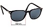 Sunglass Fix Lentes de Repuesto para Persol 3019-S - 55mm Wide 