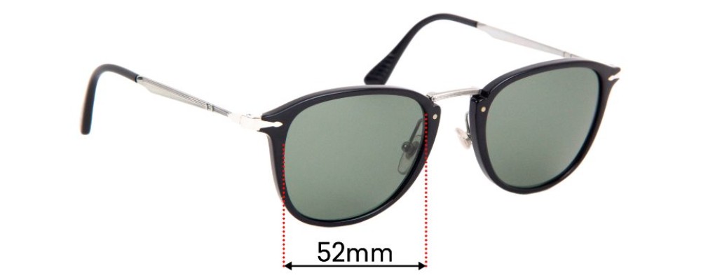 Sunglass Fix Replacement Lenses for Persol 3165-S - 52mm Wide