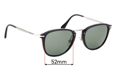 Sunglass Fix Replacement Lenses for Persol 3165-S - 52mm Wide 