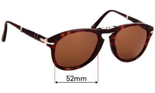Persol 714 Replacement Sunglass Lenses - 52mm Wide 