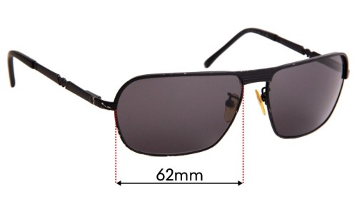 Sunglass Fix Replacement Lenses for Police S8745 Legend 1 - 62mm Wide 