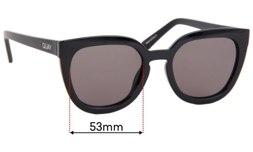 Sunglass Fix Replacement Lenses for Quay Noosa - 53mm Wide 