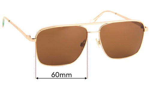 Sunglass Fix Replacement Lenses for Quay Poster Boy - 60mm Wide 