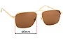 Sunglass Fix Verres de Remplacement pour Quay Poster Boy - 60mm Wide 