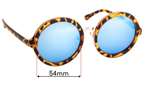 Sunglass Fix Replacement Lenses for Quay Smoke and Mirrors - 54mm Wide 