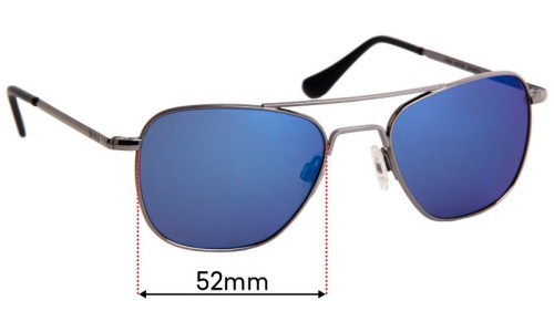 Sunglass Fix Replacement Lenses for Randolph Engineering AF040 - 52mm Wide 
