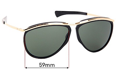 Ray-Ban RB2219 Olympian Aviator Replacement Lenses 59mm wide 