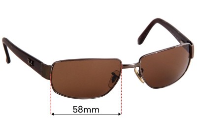 Ray Ban RB3189 Leather II Replacement Lenses 58mm wide 