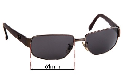 Ray Ban RB3189 Leather II Replacement Lenses 61mm wide 