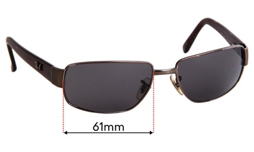 Sunglass Fix Replacement Lenses for Ray Ban RB3189 Leather II - 61mm Wide 