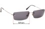 Sunglass Fix Replacement Lenses for Ray Ban RB3199 Rimless Rectangle - 57mm Wide 