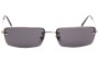 Ray Ban RB3199 Rimless Rectangle Replacement Sunglass Lenses - 57mm across Front View 