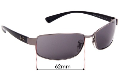 Ray Ban RB3364 Replacement Lenses 62mm wide 