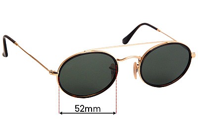 Ray-Ban RB3847-N Replacement Lenses 52mm wide 