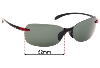 Ray Ban RB4142 Replacement Lenses 62mm wide 