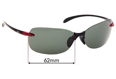 Ray-Ban RB4142 Replacement Lenses 62mm wide 