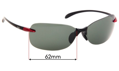 Sunglass Fix Replacement Lenses for Ray Ban RB4142 - 62mm Wide 