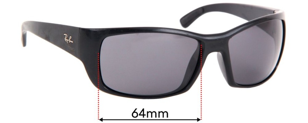 Sunglass Fix Replacement Lenses for Ray Ban RB4149 - 64mm Wide