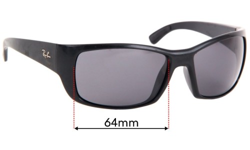 Sunglass Fix Replacement Lenses for Ray Ban RB4149 - 64mm Wide 