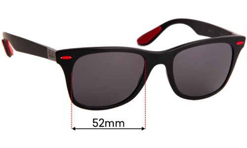 Ray Ban RB4195-M Liteforce Replacement Lenses 52mm wide 