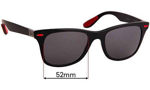 Ray Ban RB4195-M Liteforce Replacement Lenses 52mm wide 