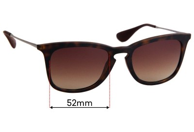 Ray Ban RB4221-F Replacement Lenses 52mm wide 