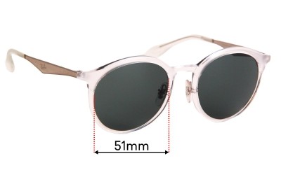 Ray Ban RB4277 Replacement Lenses 51mm wide 