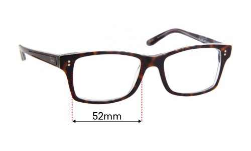Sunglass Fix Replacement Lenses for Ray Ban RB5255 5235  - 53mm Wide 