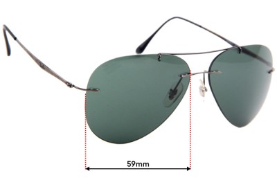 Ray Ban RB8055  Replacement Lenses 59mm wide 