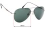 Sunglass Fix Replacement Lenses for Ray Ban RB8055  - 59mm Wide 