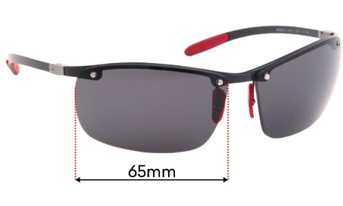 Ray Ban RB8305-M Tech Replacement Lenses 65mm wide 