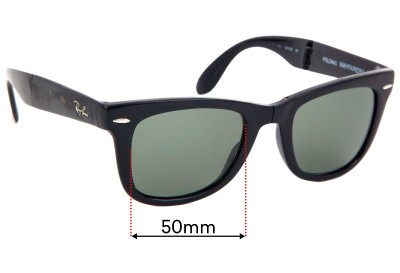 Ray Ban Folding Wayfarer RB4105 Replacement Lenses 50mm wide 