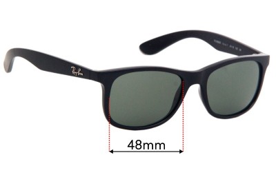Ray Ban JR RJ9062S Replacement Lenses 48mm wide 