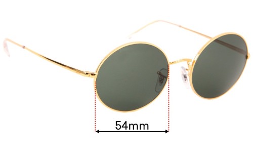 Ray Ban RB1970 Oval Replacement Lenses 54mm wide 
