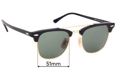 Ray Ban RB3816 Replacement Lenses 51mm wide 