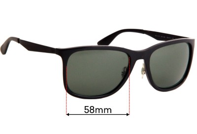 Ray Ban RB4313  Replacement Lenses 58mm wide 