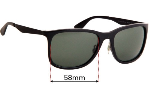 Sunglass Fix Replacement Lenses for Ray Ban RB4313  - 58mm Wide 