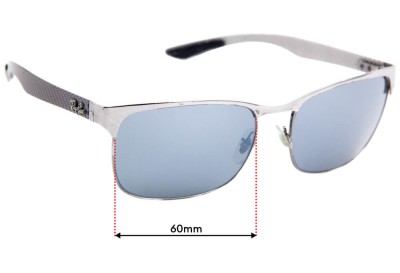 Ray Ban RB8319 Replacement Lenses 60mm wide 