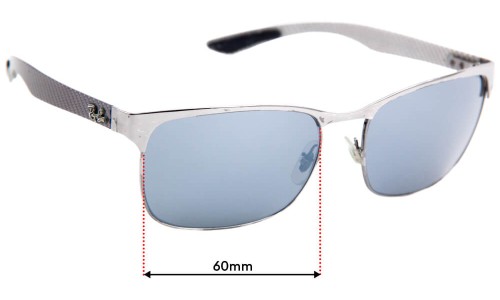 Sunglass Fix Replacement Lenses for Ray Ban RB8319 - 60mm Wide 