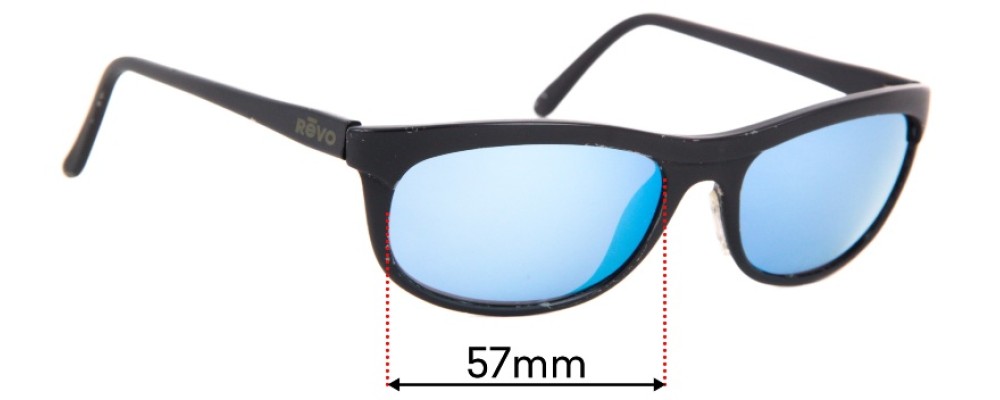 Sunglass Fix Replacement Lenses for Revo 1001- 001 Vintage - 57mm Wide