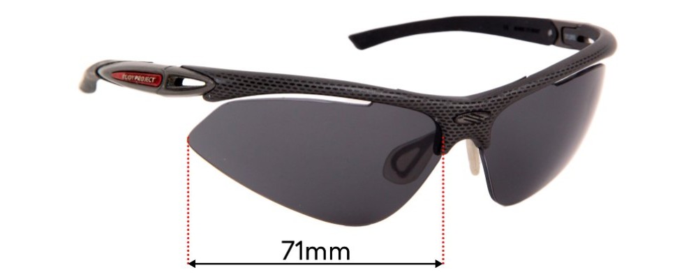 Sunglass Fix Replacement Lenses for Rudy Project Syluro - 71mm Wide