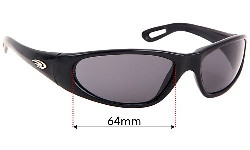 Sunglass Fix Replacement Lenses for Ryders Unknown - 64mm Wide 