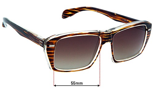 Sunglass Fix Replacement Lenses for Samco 1965  - 55mm Wide 