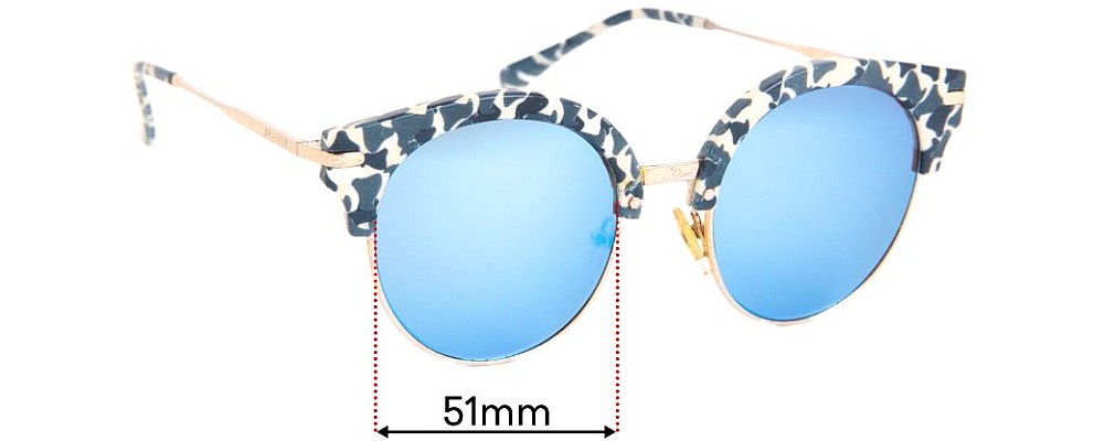 Sunglass Fix Replacement Lenses for Seafolly San Diego - 51mm Wide
