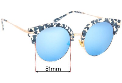  Sunglass Fix Replacement Lenses for Seafolly San Diego - 51mm Wide 
